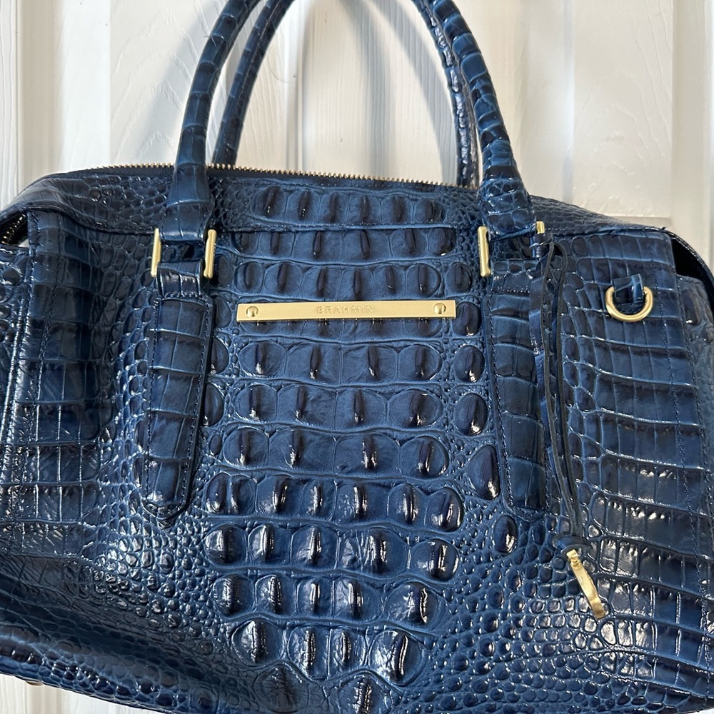 Brahmin blue satchel